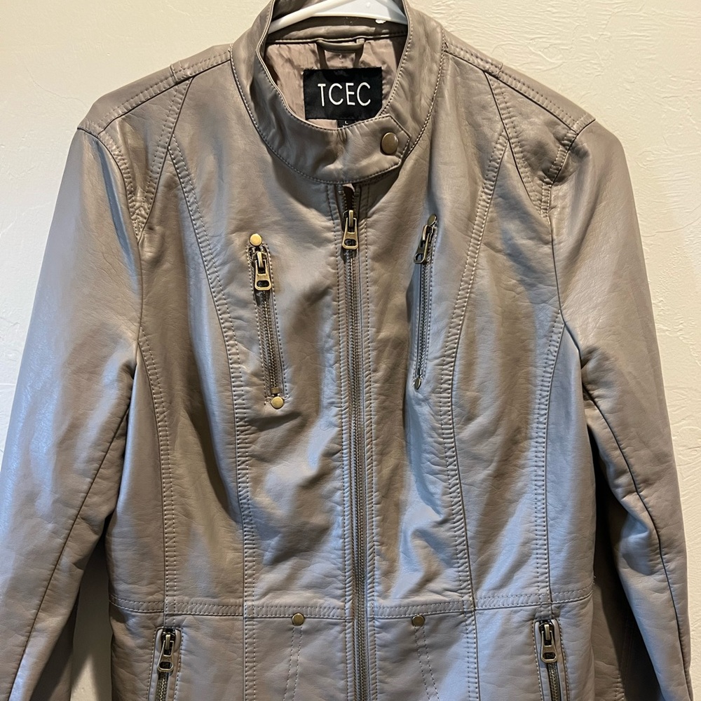 TCEC Faux Leather Jacket